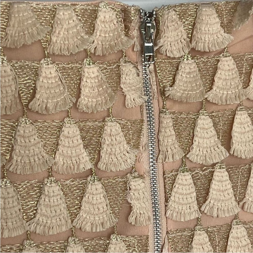 Lulu's Strapless Ruffle Textured Dress in Tan - Picture 4 of 16